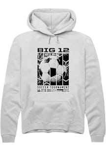 Summit Sportswear Big 12 Mens White 2025 Soccer Tournament Long Sleeve Hoodie