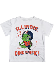 Infant Illinois Fighting Illini White Vive La Fete Dino-Riffic Short Sleeve T-Shirt