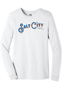 Summit Sportswear Syracuse Mets White Salt City Theme Night 2025 Long Sleeve T Shirt