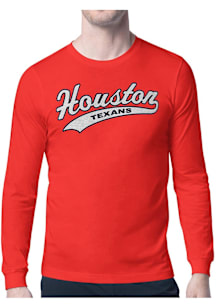 Starter Houston Texans Red Tailsweep Long Sleeve T Shirt