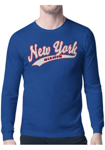 Starter New York Giants Blue Tailsweep Long Sleeve T Shirt