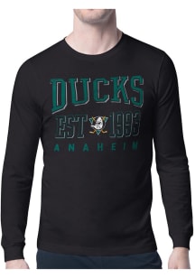 Starter Anaheim Ducks Black Retro Long Sleeve T Shirt