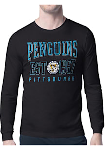 Starter Pittsburgh Penguins Black Retro Long Sleeve T Shirt