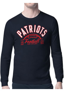 Starter New England Patriots Navy Blue Half Ball Long Sleeve T Shirt