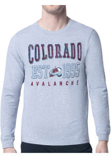 Starter Colorado Avalanche Grey Retro Long Sleeve T Shirt