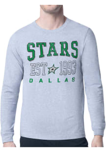 Starter Dallas Stars Grey Retro Long Sleeve T Shirt