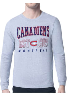 Starter Montreal Canadiens Grey Retro Long Sleeve T Shirt