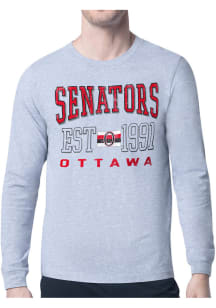 Starter Ottawa Senators Grey Retro Long Sleeve T Shirt