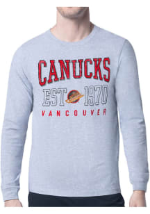 Starter Vancouver Canucks Grey Retro Long Sleeve T Shirt
