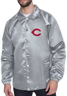 Starter Cincinnati Reds Mens Grey Shield Medium Weight Jacket