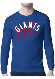 Starter New York Giants Blue Half Ball Long Sleeve T Shirt