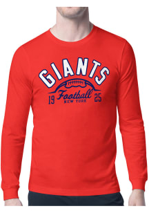 Starter New York Giants Red Half Ball Long Sleeve T Shirt