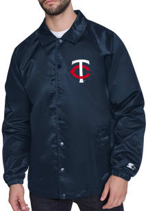 Starter Minnesota Twins Mens Navy Blue Shield Medium Weight Jacket