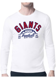 Starter New York Giants White Half Ball Long Sleeve T Shirt