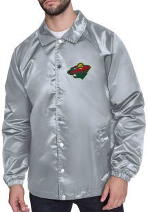 Starter Minnesota Wild Mens Grey Shield Medium Weight Jacket