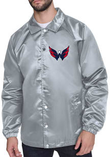 Starter Washington Capitals Mens Grey Shield Medium Weight Jacket