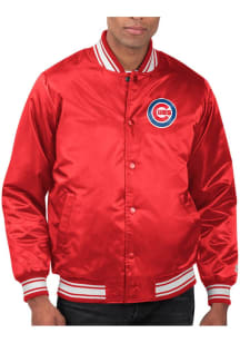 Starter Chicago Cubs Mens Red Stacked Logo Medium Weight Jacket