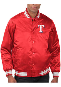 Starter Texas Rangers Mens Red Stacked Logo Medium Weight Jacket