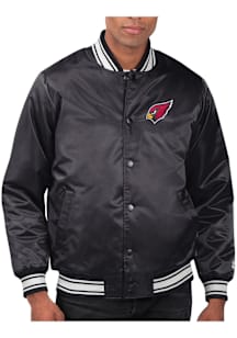 Starter Arizona Cardinals Mens Black Stacked Logo Medium Weight Jacket