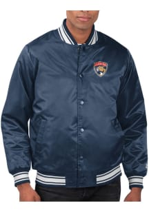 Starter Florida Panthers Mens Navy Blue Stacked Logo Medium Weight Jacket