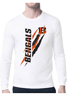 Starter Cincinnati Bengals White Color Scratch Long Sleeve T Shirt