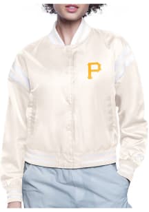 Starter Pittsburgh Pirates Womens White Circe Logo Medium Weight Jacket