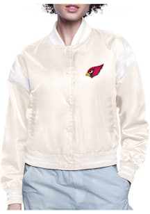 Starter Arizona Cardinals Womens White Circe Logo Medium Weight Jacket
