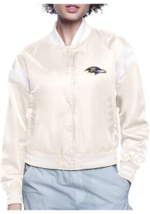 Starter Baltimore Ravens Womens White Circe Logo Medium Weight Jacket