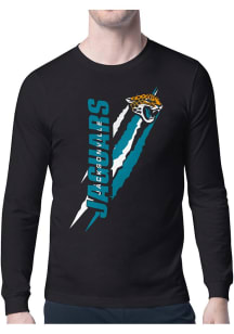 Starter Jacksonville Jaguars Black Color Scratch Long Sleeve T Shirt