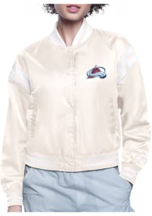 Starter Colorado Avalanche Womens White Circe Logo Medium Weight Jacket