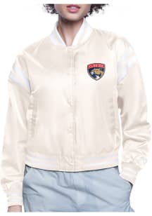 Starter Florida Panthers Womens White Circe Logo Medium Weight Jacket