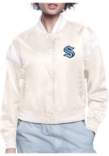 Starter Seattle Kraken Womens White Circe Logo Medium Weight Jacket