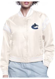 Starter Vancouver Canucks Womens White Circe Logo Medium Weight Jacket