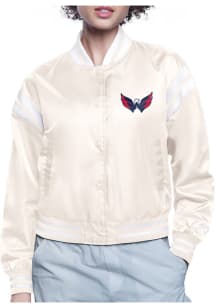 Starter Washington Capitals Womens White Circe Logo Medium Weight Jacket