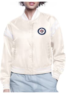 Starter Winnipeg Jets Womens White Circe Logo Medium Weight Jacket