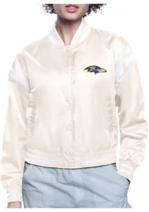 Starter Baltimore Ravens Womens White Football Girls Medium Weight Jacket