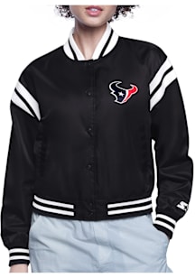 Starter Houston Texans Womens Black Football Girls Medium Weight Jacket