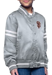 Starter San Francisco Giants Girls Grey Circe Logo Medium Weight Jacket