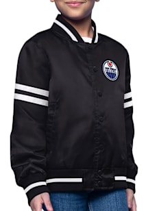 Starter Edmonton Oilers Girls Black Circe Logo Medium Weight Jacket