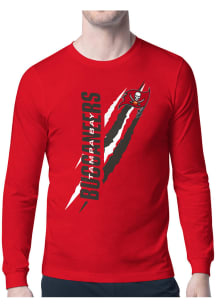 Starter Tampa Bay Buccaneers Red Color Scratch Long Sleeve T Shirt