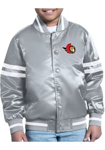 Starter Ottawa Senators Youth Grey Shield Medium Weight Jacket