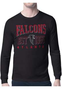 Starter Atlanta Falcons Black Retro Long Sleeve T Shirt