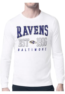 Starter Baltimore Ravens White Retro Long Sleeve T Shirt