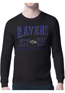 Starter Baltimore Ravens Black Retro Long Sleeve T Shirt