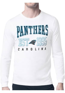 Starter Carolina Panthers White Retro Long Sleeve T Shirt