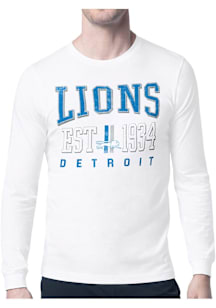 Starter Detroit Lions White Retro Long Sleeve T Shirt
