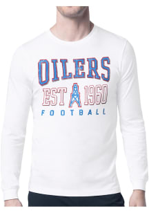 Starter Houston Oilers White Retro Long Sleeve T Shirt