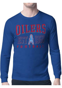 Starter Houston Oilers Blue Retro Long Sleeve T Shirt