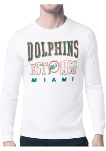 Starter Miami Dolphins White Retro Long Sleeve T Shirt