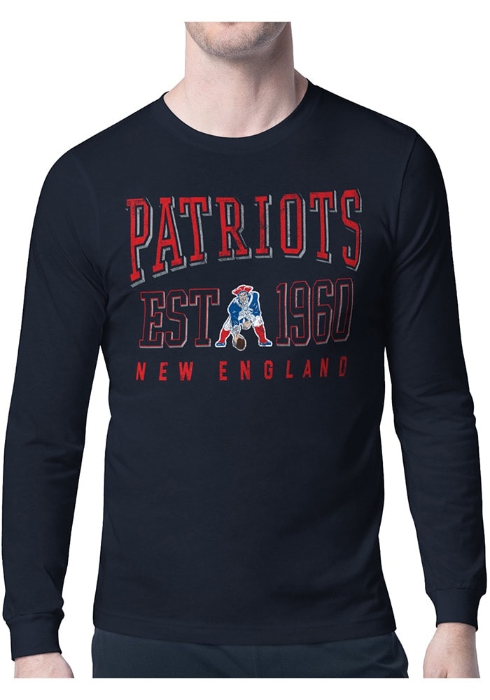 Starter New England Patriots Retro Long Sleeve T Shirt NAVY